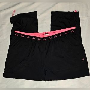 Koi Lite Scrub Pants in Black with Hot Pink Trim size 4Xlarge